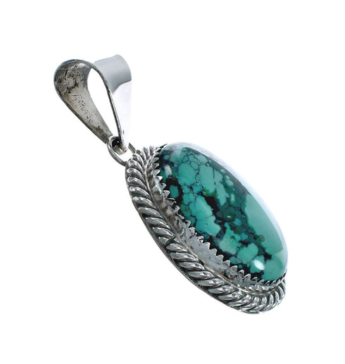 Authentic Turquoise Sterling Silver Navajo Pendant X10740