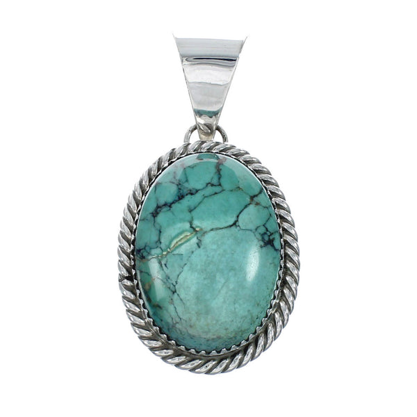 Native American Turquoise Sterling Silver Navajo Pendant X10741