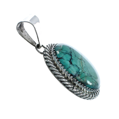 Native American Turquoise Sterling Silver Navajo Pendant X10741