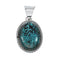 Native American Turquoise Sterling Silver Navajo Pendant X10743