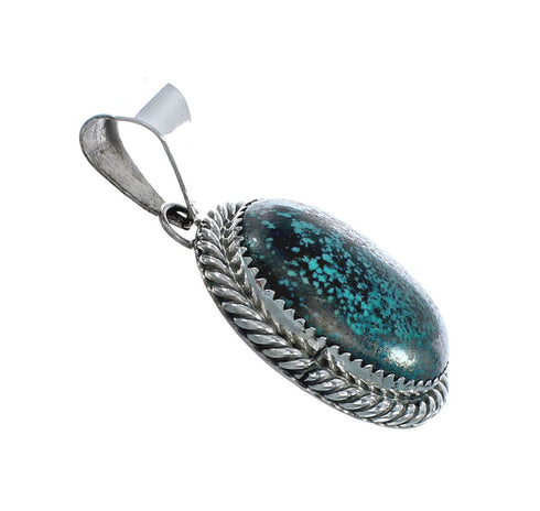 Native American Turquoise Sterling Silver Navajo Pendant X10743