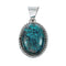 Native American Turquoise Sterling Silver Navajo Pendant X10744