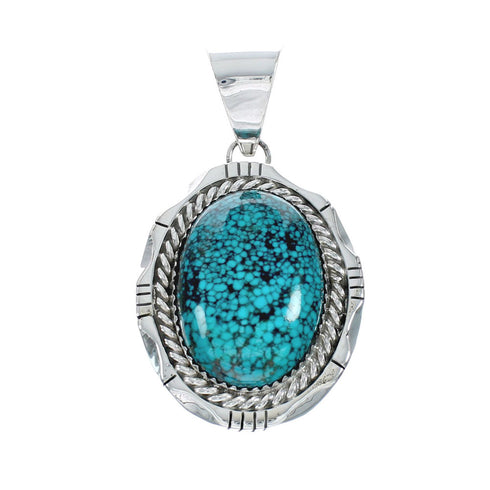 Genuine Navajo Turquoise Sterling Silver Pendant X10748
