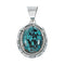 Genuine Navajo Turquoise Sterling Silver Pendant X10750