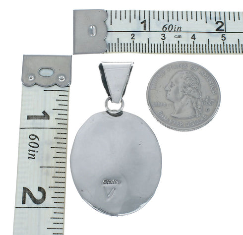 Genuine Navajo Turquoise Sterling Silver Pendant X10750