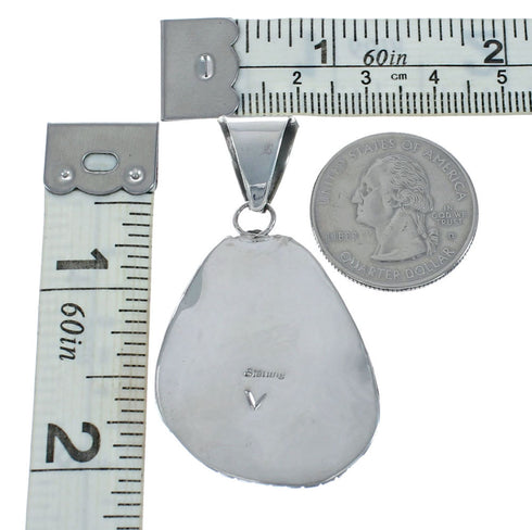 Genuine Navajo Turquoise Sterling Silver Pendant X10760