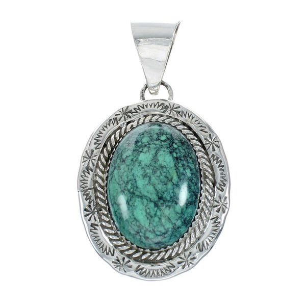 Genuine Navajo Turquoise Sterling Silver Pendant X10763
