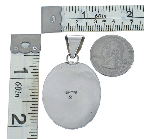 Genuine Navajo Turquoise Sterling Silver Pendant X10763