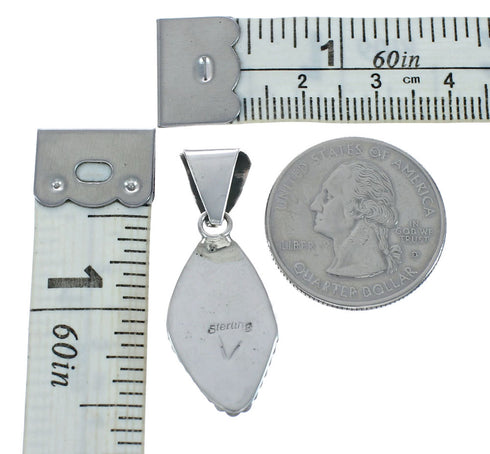 Turquoise Native American Sterling Silver Navajo Pendant X10769