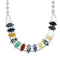 Multicolor Genuine Sterling Silver 2-Strand Treasure Bead Necklace X10788