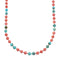 Native American Navajo Multicolor Sterling Silver Bead Necklace X10794
