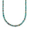 Native American Sterling Silver And Turquoise Navajo Bead Necklace X10808