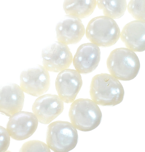 Freshwater White Pearl Sterling Silver Native American Bead Necklace X10835