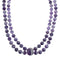 Native American Amethyst Sterling Silver 2-Strand Bead Necklace X10839