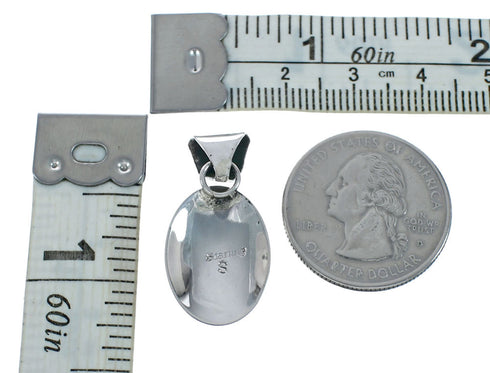 Navajo Manmade Multicolor Inlay Pendant X10962