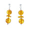 Genuine Native American Amber Bead Post Dangle Earrings X10924