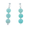 Native American Sterling Silver Amazonite Bead Post Dangle Earrings X10926