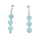 Native American Sterling Silver Amazonite Bead Post Dangle Earrings X10927