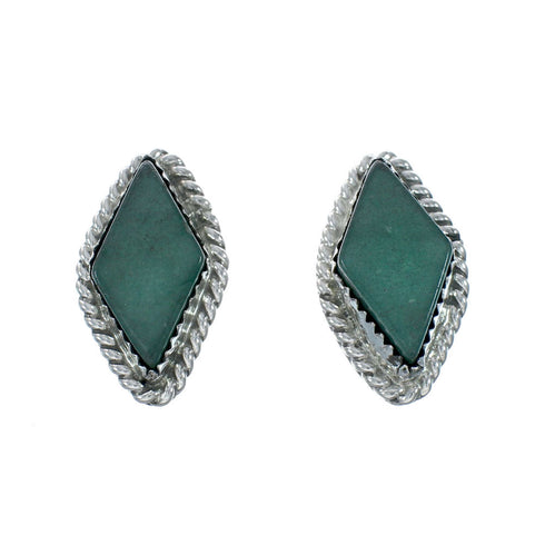 Jade Sterling Silver Navajo Post Earrings X10945
