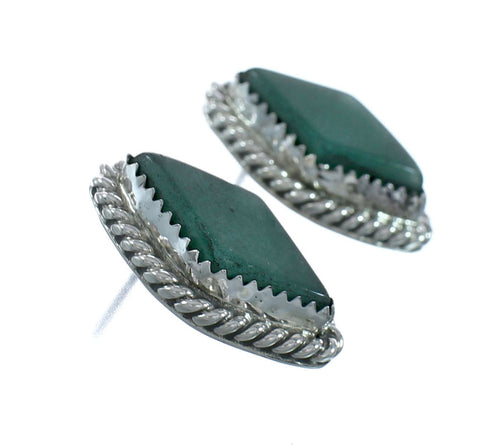 Jade Sterling Silver Navajo Post Earrings X10945