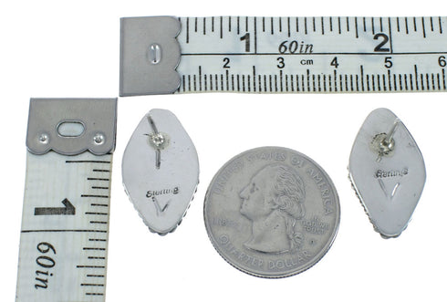 Jade Sterling Silver Navajo Post Earrings X10945