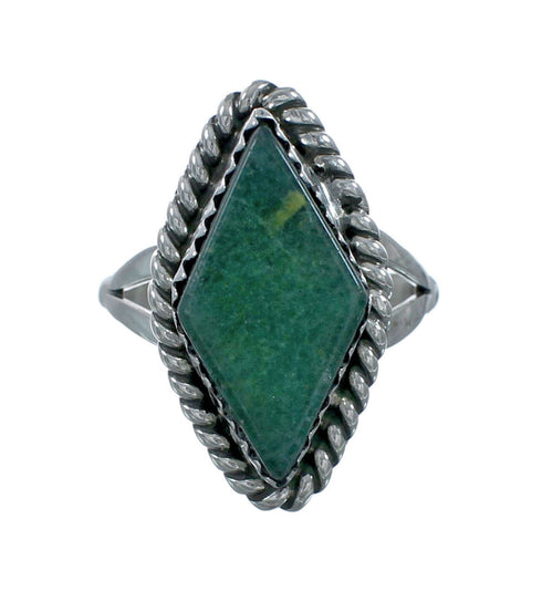 Native American Jade Sterling Silver Ring Size 5-3/4 X10947