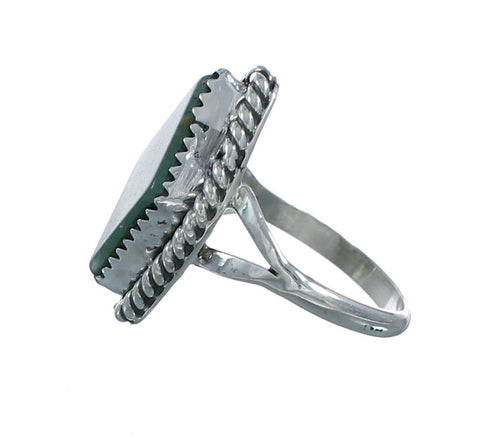 Native American Jade Sterling Silver Ring Size 5-3/4 X10947