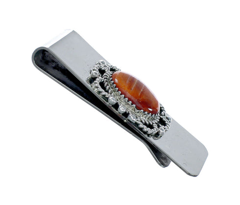 Genuine Navajo Oyster Shell Sterling Silver Money Clip X10873