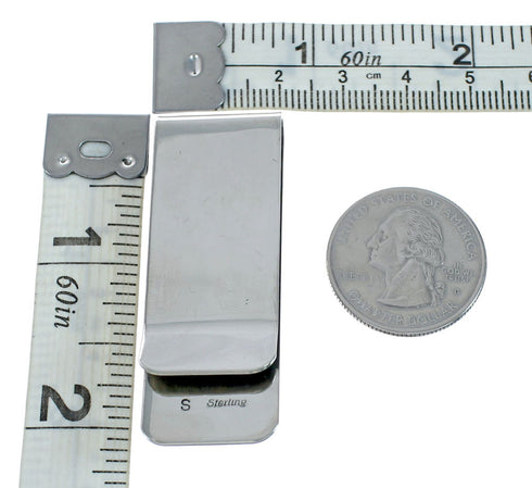 Genuine Navajo Oyster Shell Sterling Silver Money Clip X10879