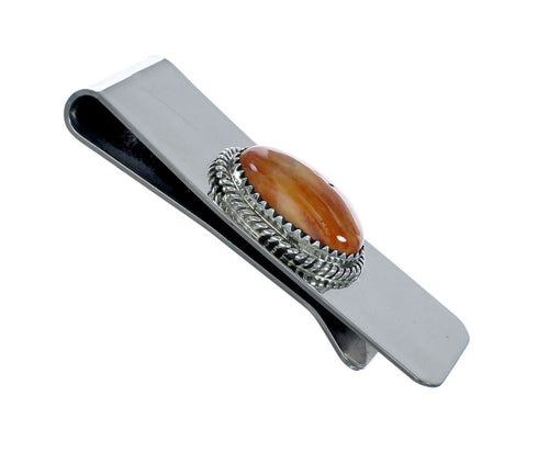 Genuine Navajo Oyster Shell Sterling Silver Money Clip X10881
