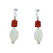 Genuine Sterling Silver Multicolor Bead Post Dangle Earrings X10976