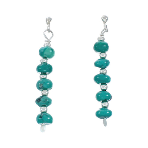 Turquoise Navajo Sterling Silver Bead Post Earrings X10817