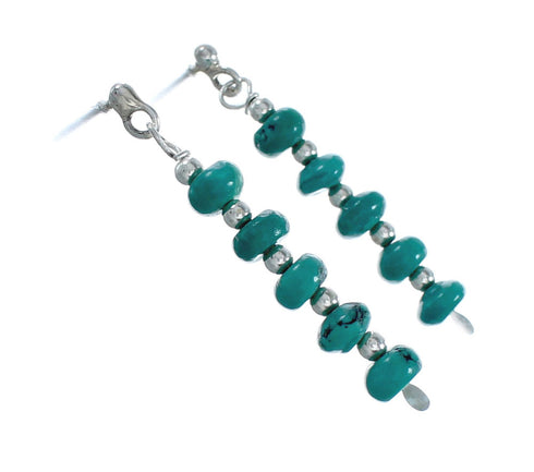 Turquoise Navajo Sterling Silver Bead Post Earrings X10817