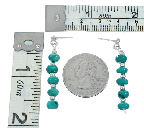 Turquoise Navajo Sterling Silver Bead Post Earrings X10817