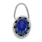 Native American Authentic Sterling Silver Lapis Key Chain X10984