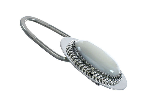 Native American Authentic Sterling Silver Mother Of Pearl Key Chain X10988