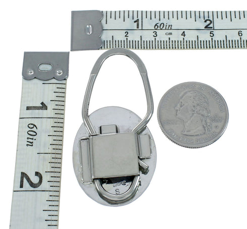 Native American Authentic Sterling Silver Mother Of Pearl Key Chain X10988