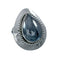 Hematite And Silver Navajo Native American Ring Size 7-3/4 X10994