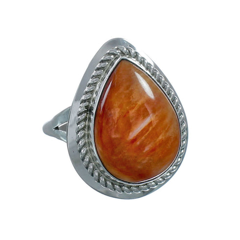 Native American Navajo Oyster Shell And Silver Ring Size 8-1/2 X10998