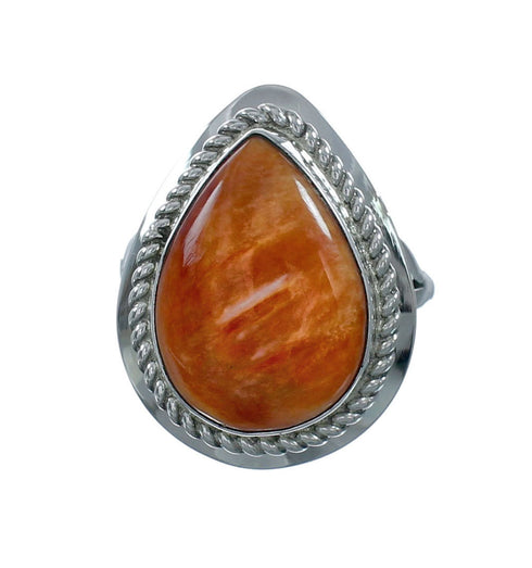 Native American Navajo Oyster Shell And Silver Ring Size 8-1/2 X10998