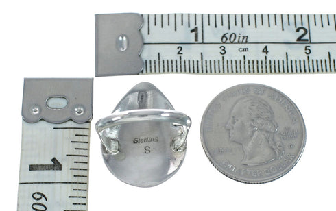 Native American Navajo Oyster Shell And Silver Ring Size 8-1/2 X10998