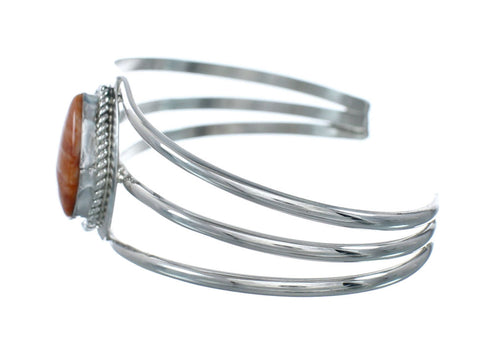 Navajo Oyster Shell Sterling Silver Tear Drop Cuff Bracelet X11008