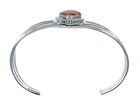 Navajo Oyster Shell Sterling Silver Tear Drop Cuff Bracelet X11008