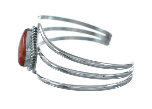 Navajo Oyster Shell Sterling Silver Tear Drop Cuff Bracelet X11009