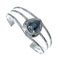 Navajo Hematite Sterling Silver Tear Drop Cuff Bracelet X11010