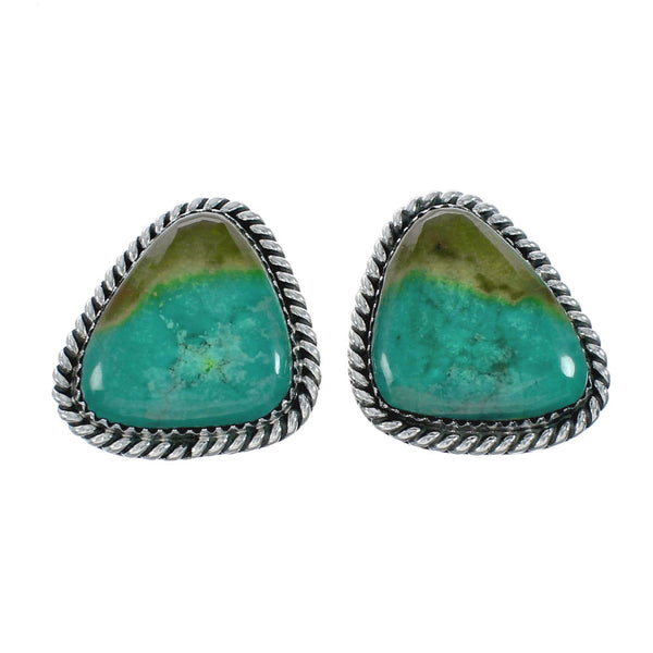 Native American Turquoise Sterling Silver Post Earrings X11025