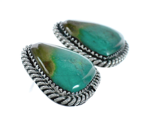 Native American Turquoise Sterling Silver Post Earrings X11025