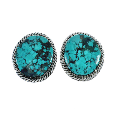 Native American Turquoise Sterling Silver Post Earrings X11028