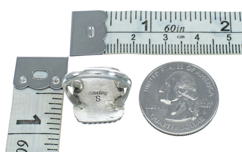 Native American Navajo Rhodochrosite And Silver Ring Size 6-1/2 X11038