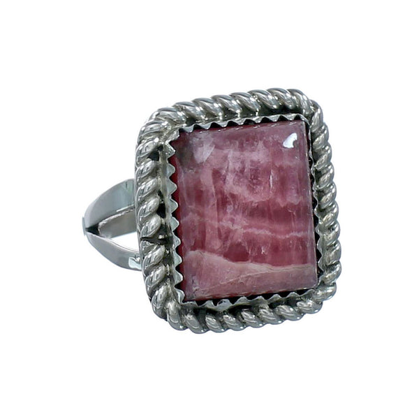 Native American Navajo Rhodochrosite And Silver Ring Size 5-3/4 X11041